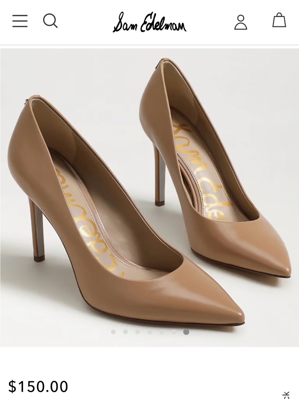 Sam Edelman Hazel Nude/Tan Pointed-Toe Stiletto Pumps